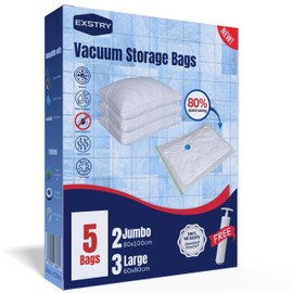 Vacuum Storage Bags for Clothes (Combo Pack of 5)