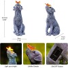 Goodeco Dog Statue with Solar Butterfly - Ideal Gifts for