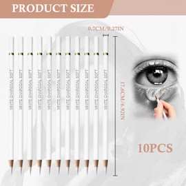 10Pcs Highlight Sketch White Pencil, White Charcoal Pencils for Artists, Whitee Chalk Pencil for Charcoal Drawings, Sketch Pencils for Artist Drawing, Premium Quality Carbon Pen for Beginner Student