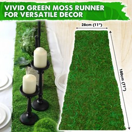 DUSPRO 71"x11" Sheet Moss Roll, Peel and Stick Moss Sheets for Crafts, Moss Sheets for Planters, Moss for Plants Indoor, Adhesive Moss Sheets for Fairy Garden, Sticky Moss for Table Decor