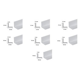Aluminium Angle 2M LONG Extruded Corner Wall Protector -Various Size- TMW Profiles (30x30x2)