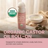 Organic Cold Pressed Castor Oil Roll-On, Hexane-Free, USDA 3 fl