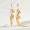Gold Starfish Shell Dangle Earrings for Women Beach Seashell Earrings