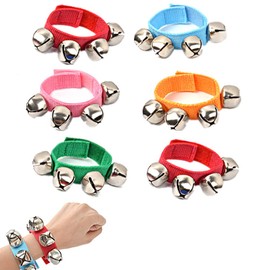 Wrist bell,Baby Wrist Bells, 6 Pack Multicolor Wrist Jingle Bells Bracelet Bells Musical Rhythm Instrument, Wrist Ankle Bells Band for Kids Baby Toddler Children Party Festival