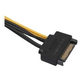 Cable Sata Macho 15 Pines A Pcie 8 Pines Para Riser Mineria