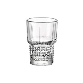 Bormioli Rocco Novecento Barware Shot Glass Stackable, Set of 6, 2.5 oz, Clear