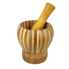 Wooden Mortar with Pestle, Crusher (Strip), Morser, Grating Bowl, Grating Bowl