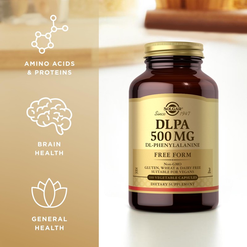 Solgar DLPA 500 mg - 100 Vegetable Capsules - Free