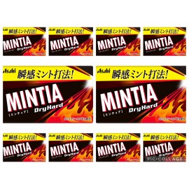 Asahi Mintia: Dry Hard x 10 Packs Strong Japanese Breath Mints (Frisk Style)