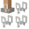 vikofan 6x6 Post Base Anchor for Concrete - Heavy Duty