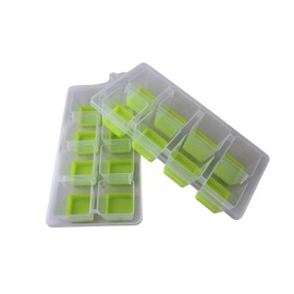 2 Pack Easy Pop Out Silicone Bottom Jumbo Ice Cube Trays