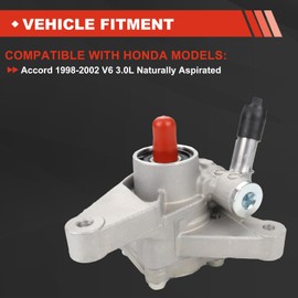 COUNCROSS 21-5993 Power Steering Pump Compatible with Honda Accord 1998 1999 2000 2001 2002 3.0L Naturally Aspirated Replace 56110-P8C-A01 56110-P8A-003