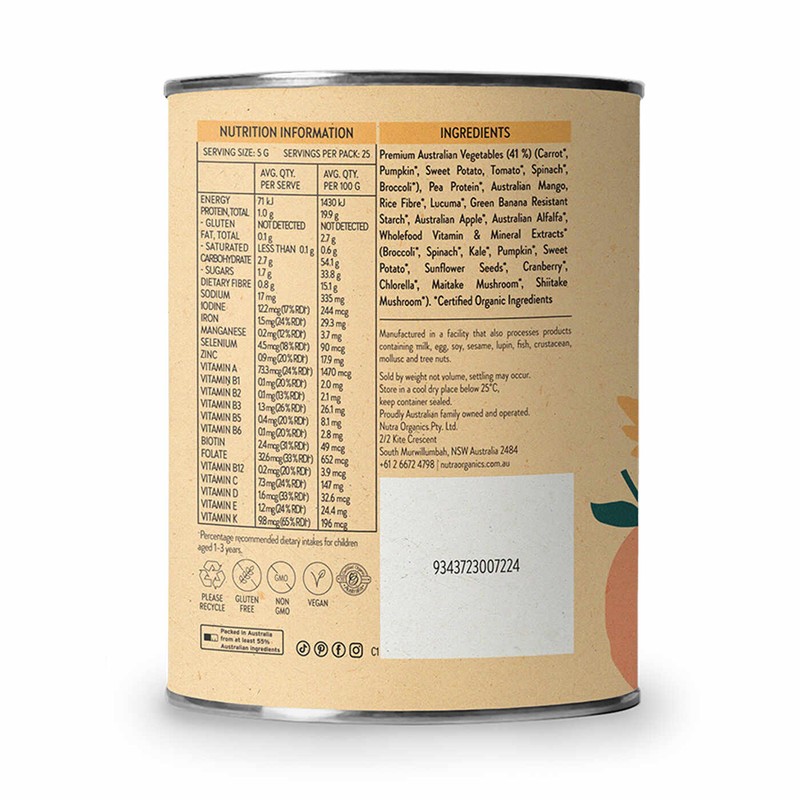 Nutra Organics Veggie Hero, 200g