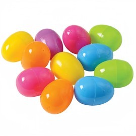 GiftExpress Assorted Color Easter Eggs - 100 Piece Bulk 2.3" x 1.75" Colorful Bright Plastic Eggs w/ Hinge - Adult & Kid Party Toys for Gift Baskets or Egg Hunt Decor