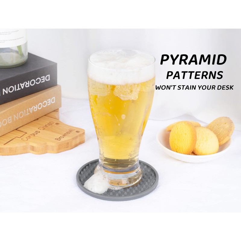 KEHOUXRE Coasters for Drinks 6 Pack Drink Coasters with Holder,Heat