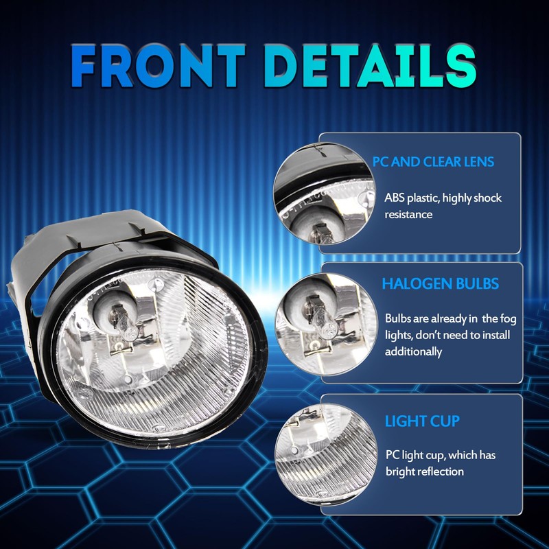 ENERBITIOUS Fog Lights Lamps Replacement for 2000-2001 Nissan Maxima 2000-2003