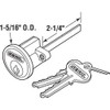 Segal SE 66007 Diecast Key Lock Cylinder, Brass (Single Pack)