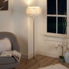 Decor Therapy 59" Fiona Feather Shaded Tri Leg Floor Lamp,