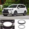 carmotion88 Matte Black Front Rear Emblem Trim Ring Badge Kit