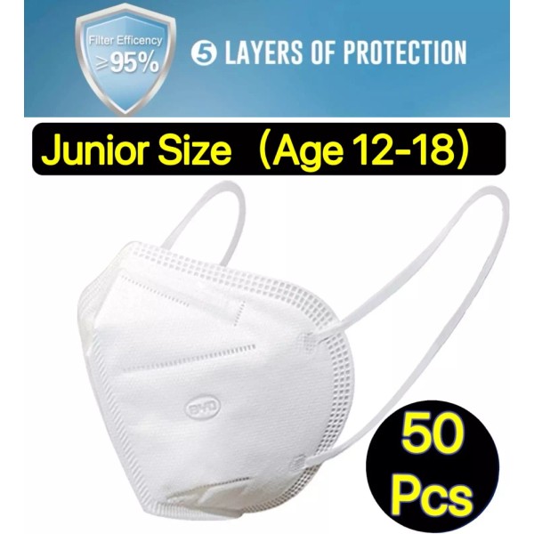 Unbranded 50 Pcs White KN95 Protective 5 Layer Face Mask