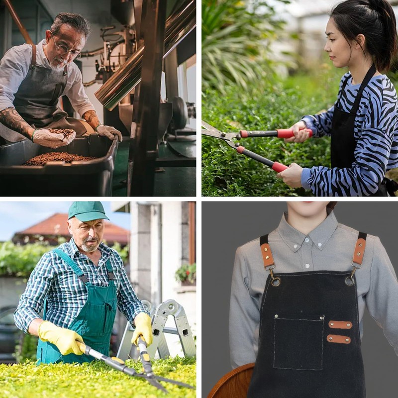 Meltryllis Outdoor Apron, Men's, Camping, Work, DIY, Artisan/Chef/Work Apron, Plake/Thick,