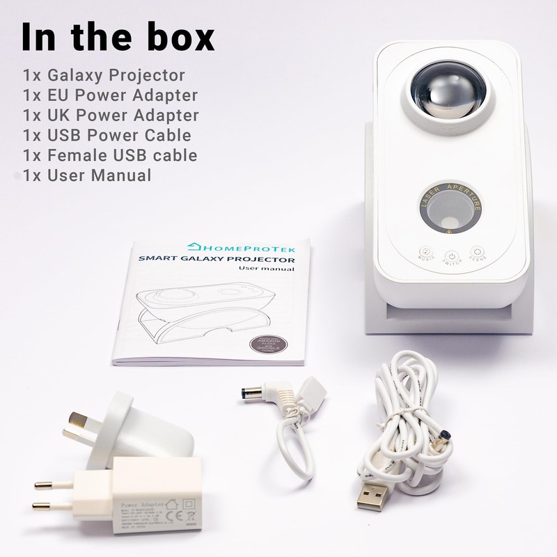 HOMEPROTEK Galaxy Projector, App Controlled Smart Starry Sky Projector, Alexa