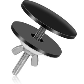 ANBOO Abdeckung für Spülbeckenloch, schwarz, Deckel für Wasserhahn, Edelstahl, Gummi, Zinklegierung, Stöpsel für Wasserhahnloch