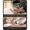 EDISHINE LED Wooden Table Lamp, Touch Dimmable & Memory Function,