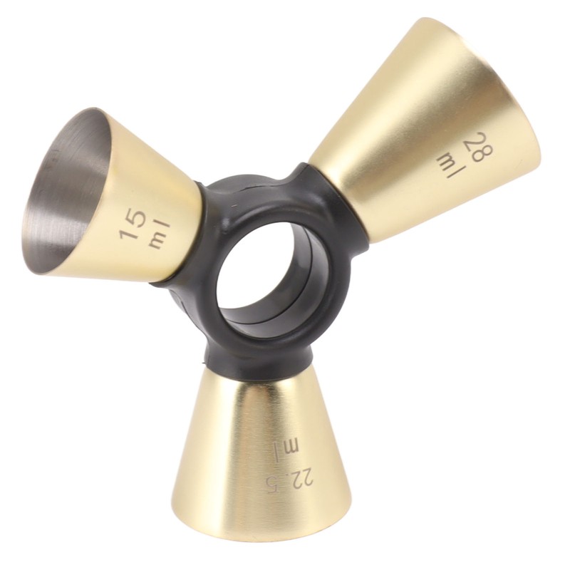 3 End Bar Measuring Cup 304 Stainless Steel Ergonomic Wine