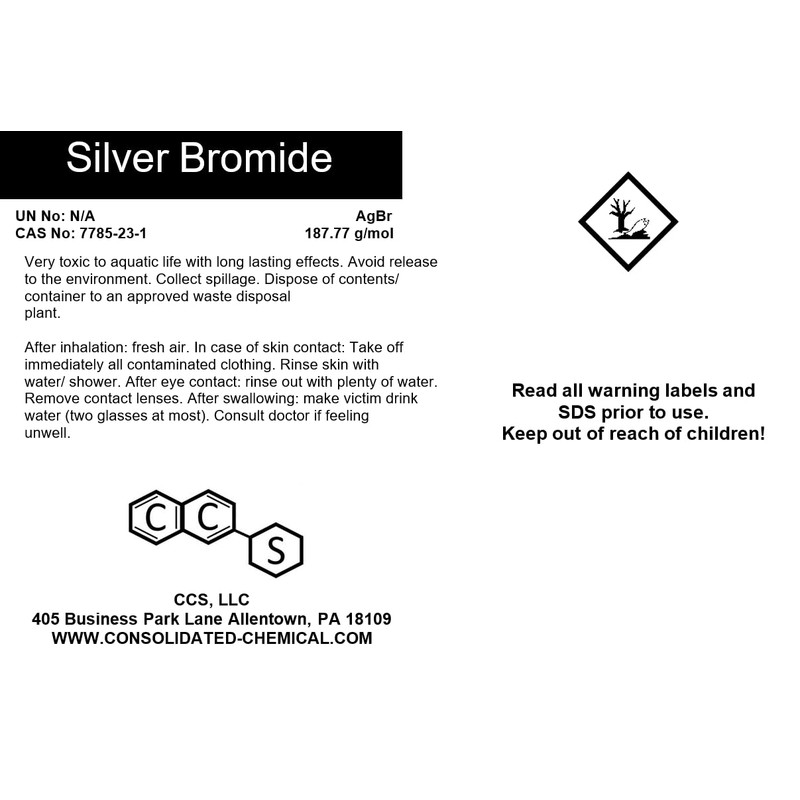 Silver Bromide 10g High Purity Reagent Grade