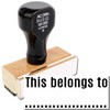 Large This Belongs to Rubber Stamp, Stamps for Teachers, Wood