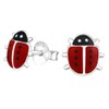 Ladybug .925 Sterling-Silver Very Tiny Stud Earrings, Multiple Piercing, for