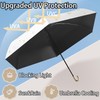 Mini Travel Folding Umbrella With Hook-Shaped Handle-Small Parasol With Golden