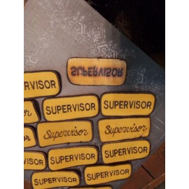 Vintage Patch. "SUPERVISOR"  IRON OR SEW ON  14 AVAILABLE
