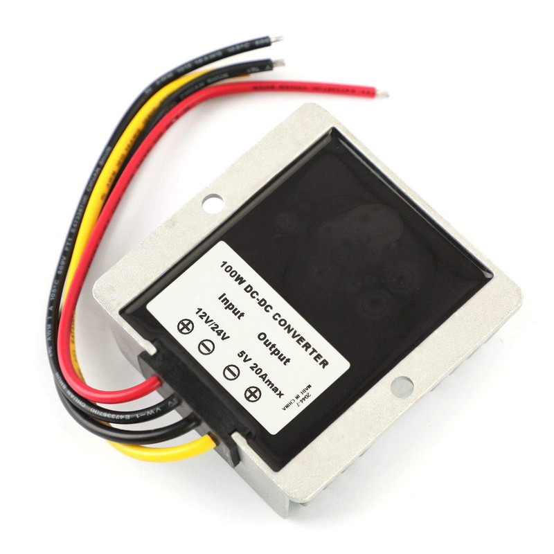 Topteng WaterProof 12V/24V to 5V 20A 100W Step Down DC/DC