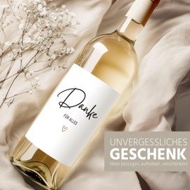 SpecialMe® Weinetiketten Weinflaschenetiketten personalisiert Flaschenetiketten selbstklebend Wein Geschenk Weiss unisize
