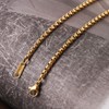HZMAN 3mm Rolo Chain for Men Women Gold Stainless Steel