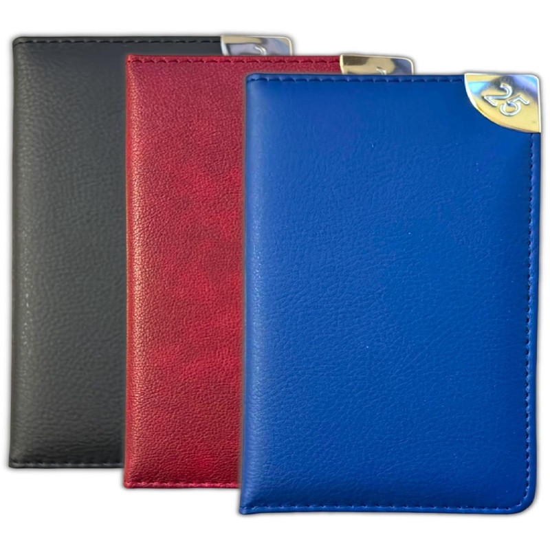 2025 Pocket Week To View Diary Embossed Textured Leathere Designer