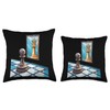Pawn Queen Chess Player Mirror Reflection Potential Throw Pillow