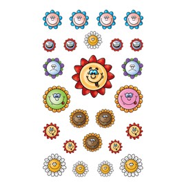 Avery Zweckform 53191 Children's Stickers – 120 Stickers Flowers - Faces Blumen-Gesichter