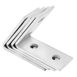 EATAKWARD 4 PCS Inside Angle Bracket for 1/2" Bolt in 1-5/8" Strut Channel, Corner Brace Framing Connector, Thickness 4.75mm (4 Holes 60 Degree)