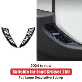 SFWAYA Front Fog Lamp Inlet Cover for 2024 2025 Toyota Land Cruiser 250 1958 Prado LC250 J250 Exterior Fog Lamp Guard Cover Anti Clogging Intercepting Debris Decorative Sticker Tuning Accessories