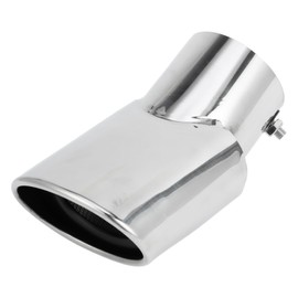 INFINAUTO Curved Slant Exhaust Tip Rear 2.9" Inlet 3.5" Outlet 6.4" Length Tailpipe for Land Rover Range Rover 02-10 Stainless Steel Silver Tone Bolt on