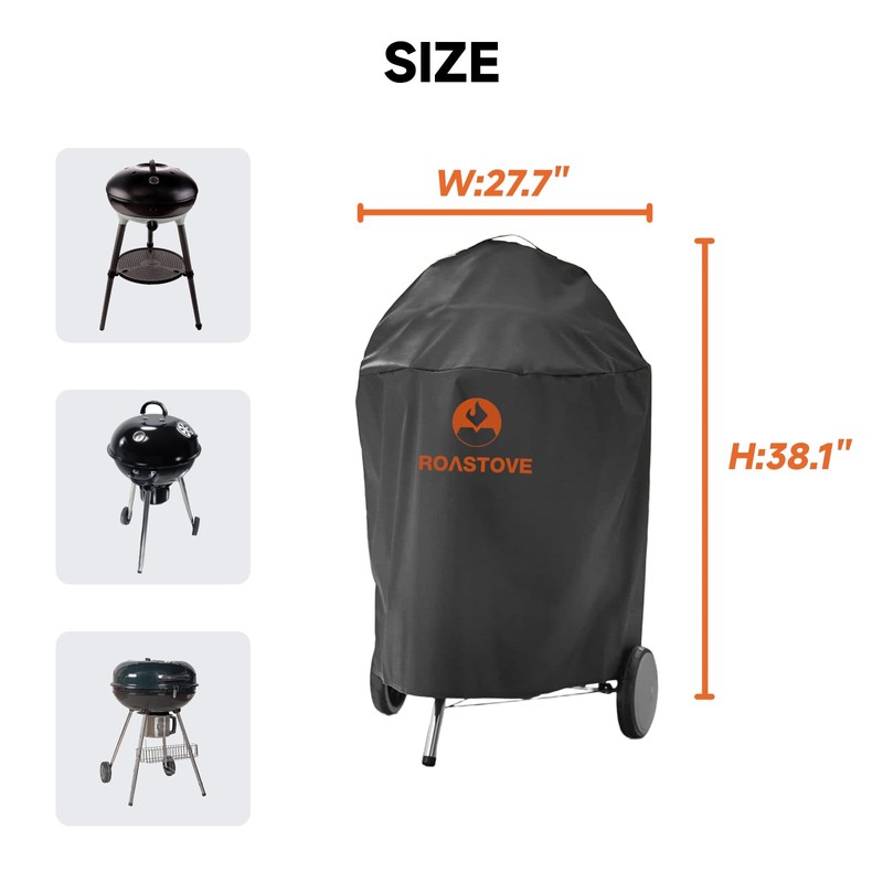Roastove 22 Inch Charcoal Grill Cover, Premium BBQ Grill Cover