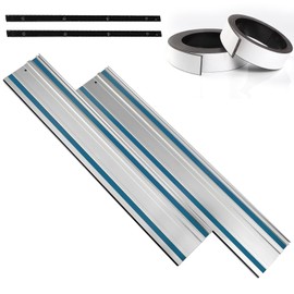 Barlezy 110" Track Saw Guide Rail Joining Set for Makita or Festool Track Saws Includes 2x55 Extruded Guide Rails, Guide Rail Connectors and (2) Guide Rail with Anti Slip Rubber Strips