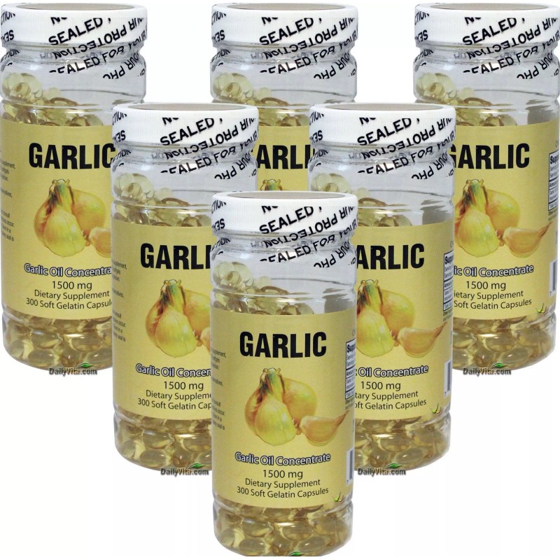 Nuhealth 6X NuHealth Garlic Oil Concentrate, 1500mg 1800 Softgels, FRESH,