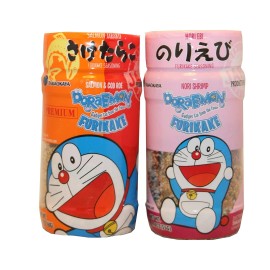 Takaokaya Japan Doraemon Furikake "Salmon & Cod Roe" and "Nori Shrimp" Rice Seasoning Mix