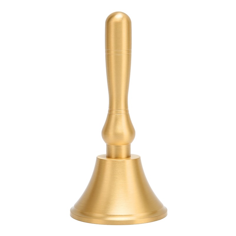 Hand Call Bell Easy Cleaning Portable Brass Material 13x6.5cm Decorative
