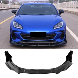 IKON MOTORSPORTS Front Bumper Lip, Compatible with 2022-2025 Subaru BRZ ZD8, JDM Style Carbon Fiber Print PP Polypropylene Air Dam Chin Spoiler Protector Splitter 5PCS