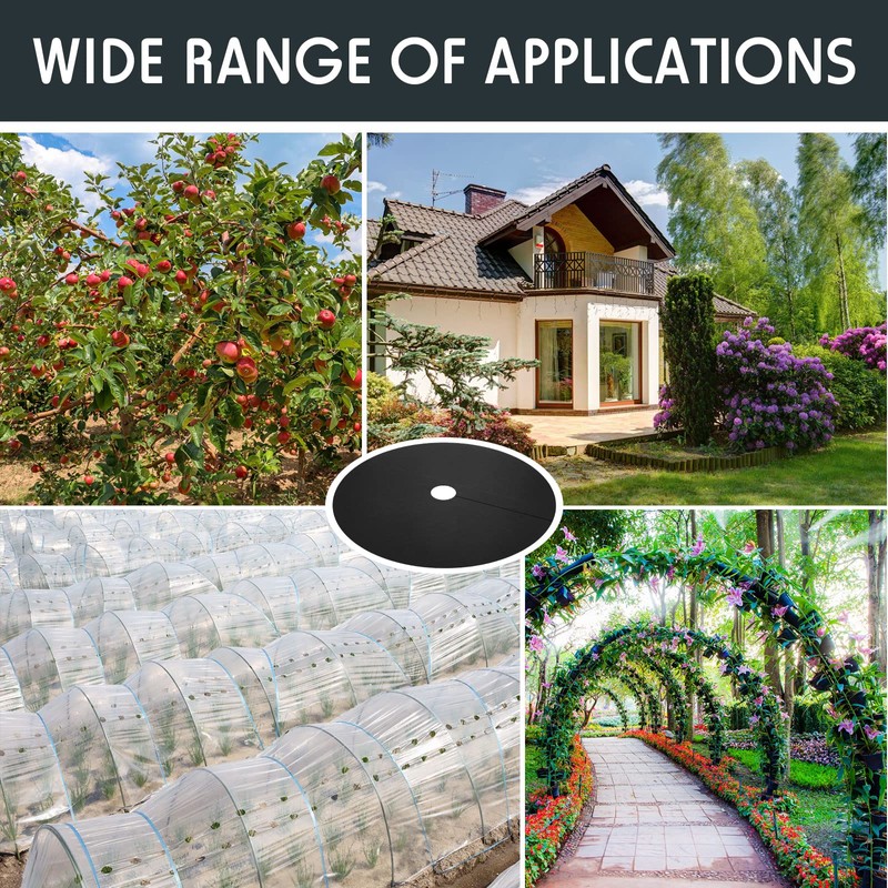 30 Pieces 20.5 Inch Weed Barrier Mats Non Woven Tree